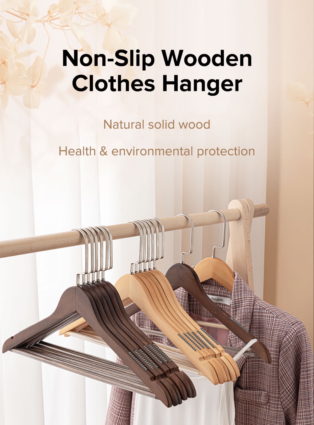 Non-Slip Wooden Clothes Hanger-1